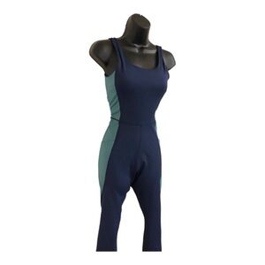 Move theology blue‎ colorblock 25” active performance jumpsuit size small new